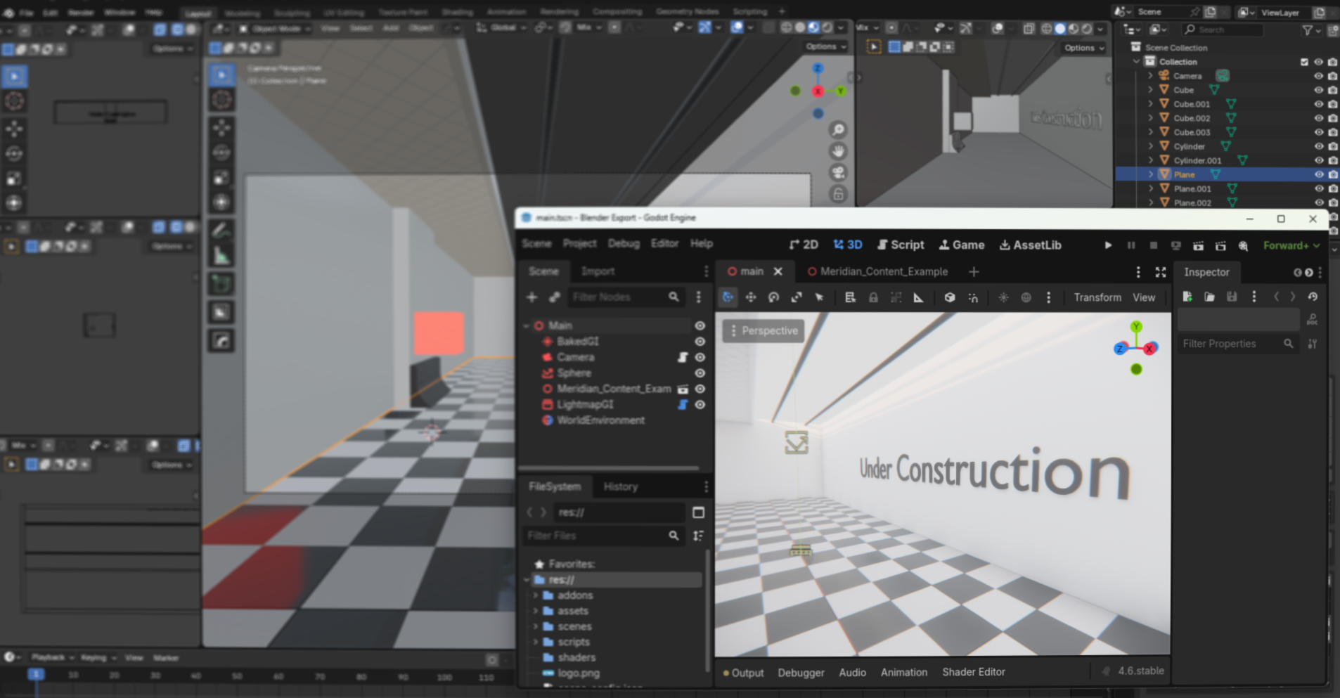 Meridian Exporter Settings